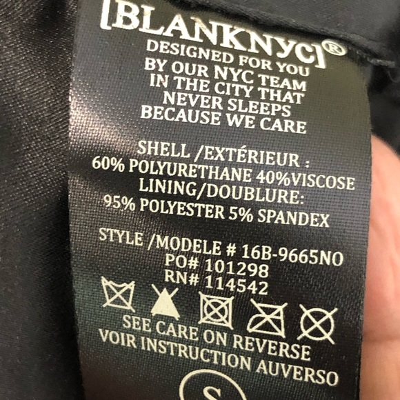 Blank NYC, black studded, vegan leather motorcycle jacket - Picture 5 of 12